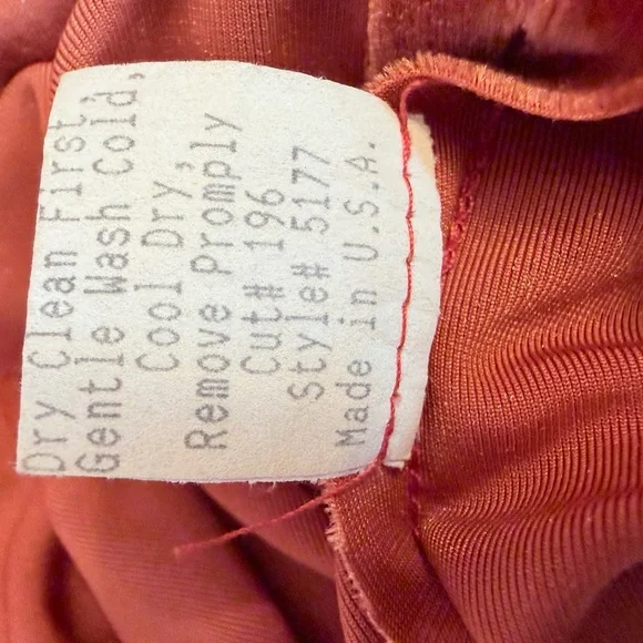 Striking Burnt Orange Velvet Cowl Neck Drape Top